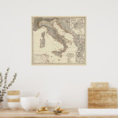 イタリア，ガリアのシテリア，イリリウム，シチリア ポスター (キッチン)