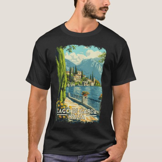 イタリア ガルダ湖 お土産 Tシャツ (正面)