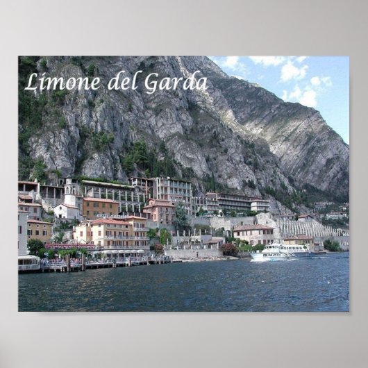 イタリア – ガルダ湖 – Limone del Garda - ポスター (正面)