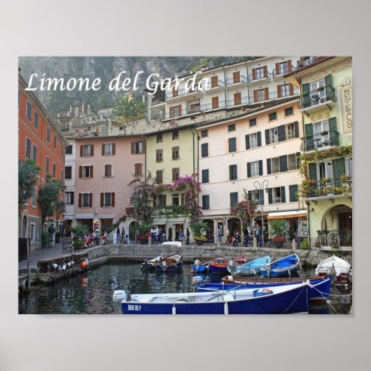 イタリア – ガルダ湖 – Limone del Garda - ポスター (正面)