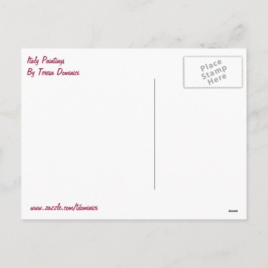 イタリア – クリスマスポストカード (裏面)