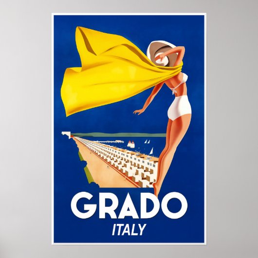 イタリア グラードの旅行ポスター ポスター (正面)