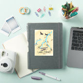 イタリア コモ湖の地図 トラベルポスター シール (iPadカバー)