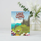 イタリア コモ湖の旅行絵葉書。 ポストカード (スタンド正面)