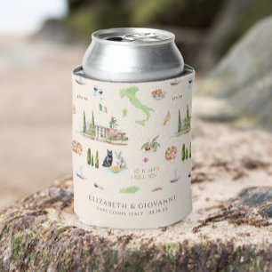 イタリア コモ湖の結婚式 イラスト 缶クーラー