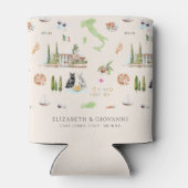 イタリア コモ湖の結婚式 イラスト 缶クーラー (裏面)