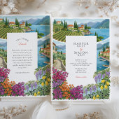 イタリア コモ湖 ブドウ畑 レモン フジ ウェディング 招待状