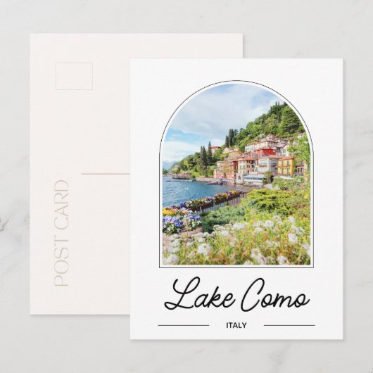 イタリア コモ湖 ポストカード (正面/裏面)
