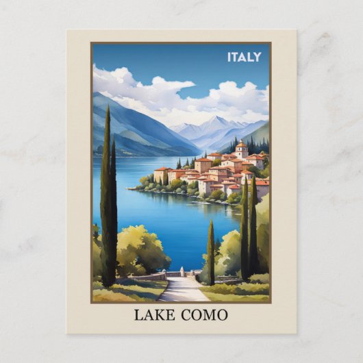 イタリア コモ湖 ヴィンテージ旅行 ポストカード (正面)