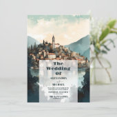 イタリア コモ湖 写真 目的地 ウェディング 招待状 (スタンド正面)