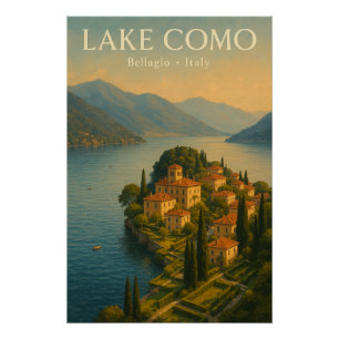 イタリア コモ湖 旅行 ポスター