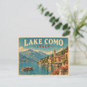 イタリア コモ湖 旅行 ポストカード (スタンド正面)