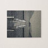 イタリア、コモ省、トレメッツォ。湖の桟橋。 ジグソーパズル (横)