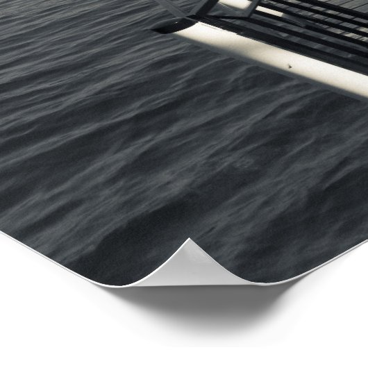 イタリア、コモ省、トレメッツォ。湖の桟橋。 ポスター (角)