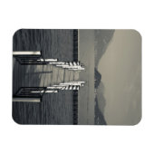 イタリア、コモ省、トレメッツォ。湖の桟橋。 マグネット (横)