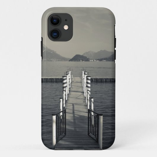 イタリア、コモ県、トレメッツォ。湖の桟橋 Case-Mate iPhoneケース (裏面)