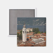 イタリア、コモ県、メナッジョ。タウンビューと2 マグネット (正面/裏面)