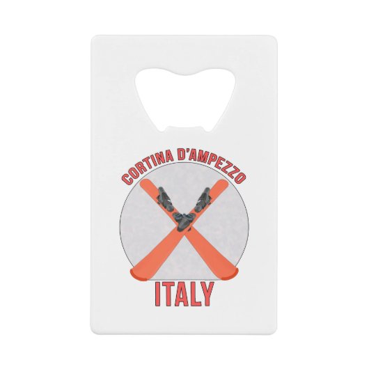 イタリア，コルティーナ・ダンペッツォ クレジットカード栓抜き (正面)
