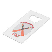 イタリア，コルティーナ・ダンペッツォ クレジットカード栓抜き (裏面アングル)