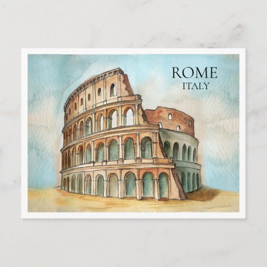 イタリア コロッセオの絵葉書 - 有名な観光地のギフト シーズンポストカード (正面)