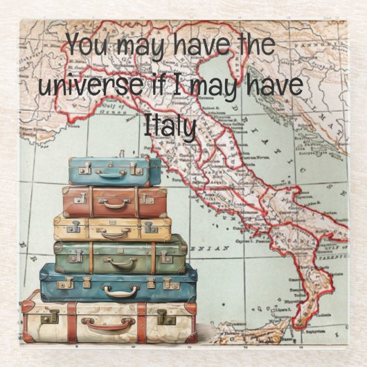 イタリア・コースター ガラスコースター (正面)