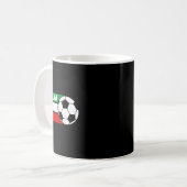 イタリア サッカーシャツ イタリア国旗 色 サッカー コーヒーマグカップ (正面左)