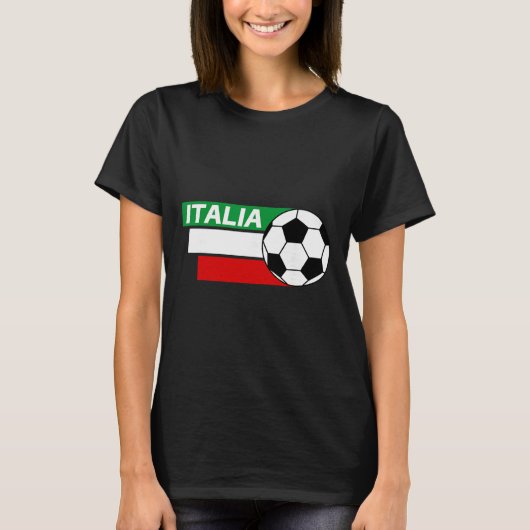 イタリア サッカーシャツ イタリア国旗 色 サッカー Tシャツ (正面)