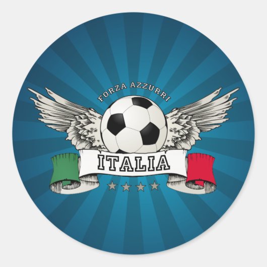 イタリア・サッカー国立チーム・サポーター・シール ラウンドシール (正面)