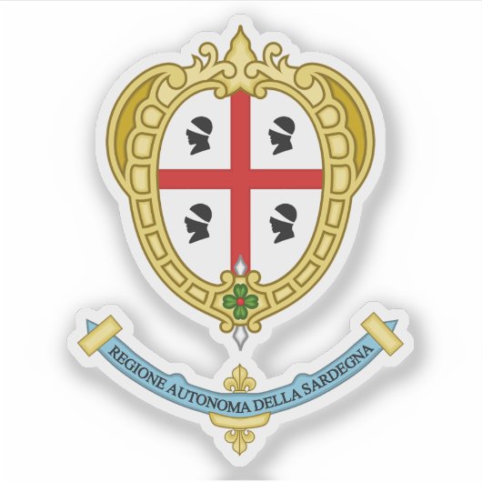 イタリア，サルデーニャの紋章 シール (正面)