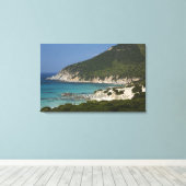 イタリア, サルデーニャ島, ソラナス. ビーチ キャンバスプリント (インサイチュ (ウッドフロア))