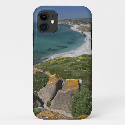 イタリア、サルデーニャ島、タルロス　スペイン製の塔からの眺め Case-Mate iPhoneケース (裏面)