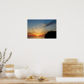 イタリア，サルデーニャ，アルゲーロ，カポ・カシア島の夕日 ポスター (キッチン)