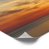 イタリア，サルデーニャ，アルゲーロ，カポ・カシア島の夕日 ポスター (角)