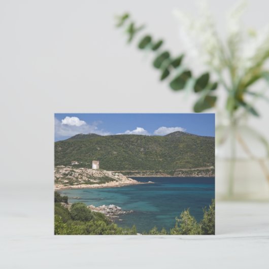 イタリア、サルデーニャ、テウラダ。スペインの塔。 ポストカード (スタンド正面)