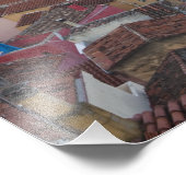 イタリア，サルデーニャ，ボサ。カステッロからの街並み フォトプリント            (角)