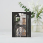 イタリア,サルデーニャ,ボサ。通り詳細。 ポストカード (スタンド正面)