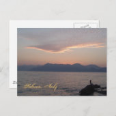 イタリア サレルノ 夕焼け ポストカード (正面/裏面)