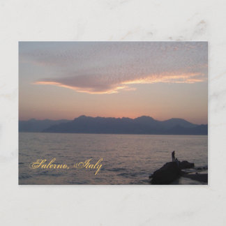 イタリア サレルノ 夕焼け ポストカード