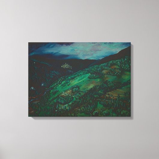 イタリア,サンチリコから眺める キャンバスプリント (正面)