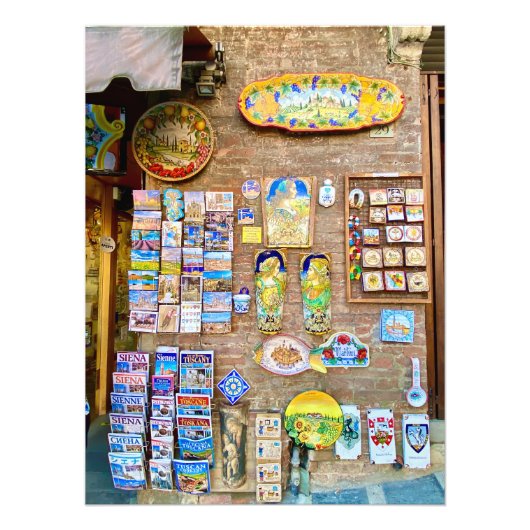 イタリア，シエナの陶芸店 フォトプリント            (正面)