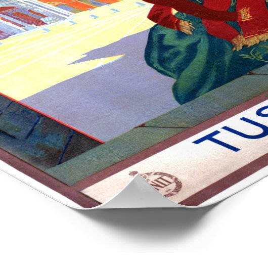 イタリア・シエナ・ヴィンテージ旅行ポスター復元 ポスター (角)