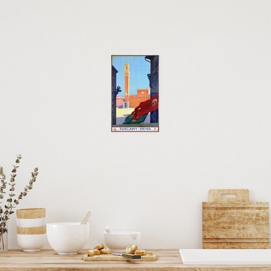 イタリア・シエナ・ヴィンテージ旅行ポスター復元 ポスター (キッチン)