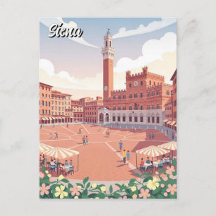 イタリア シエナ 旅行 ポストカード