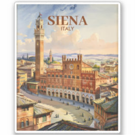 イタリア シエーナ 旅行 カスタムデザイン ヴィンテージ ピアッツァ・デル・カンポ シール