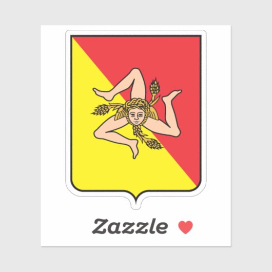 イタリア,シチリアの紋章 シール (シート)