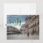 イタリア シチリア島からの挨拶 シチリアの風景ポストカード ポストカード (正面/裏面)
