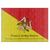 イタリア シチリア島のカスタム フラグ - シチリアのキッチン カッティングボード (正面)