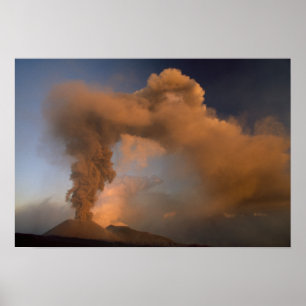 イタリア シチリア島 エトナ火山 山頂の噴気孔 ポスター
