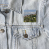 イタリア, シチリア島, エンナ, カラシベッタ, 朝の景色 缶バッジ (インサイチュ)