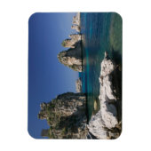 イタリア, シチリア島, スコペッロ, トンナーラ近くの岩 マグネット (縦)